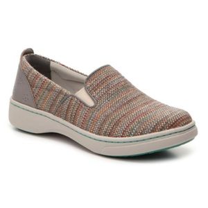 Dansko Women's Belle Sneaker Slip On Woven Multicolor Platfrom Flats Gray Multi
